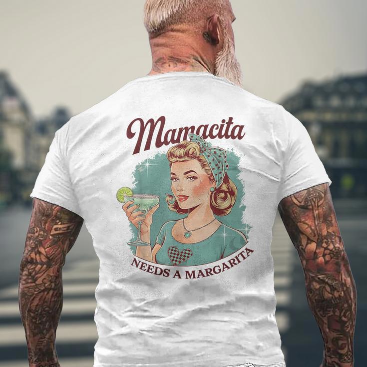 Mamacita Needs A Margarita Cocktails Retro Vintage Vibes Men's T-shirt Back Print Gifts for Old Men