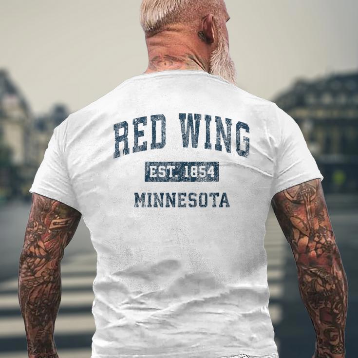 Red Wing ミネソタ Mn ヴィンテージ スポーツデザイン ネイビー プリント メンズTシャツ バックプリント 高齢者への贈り物