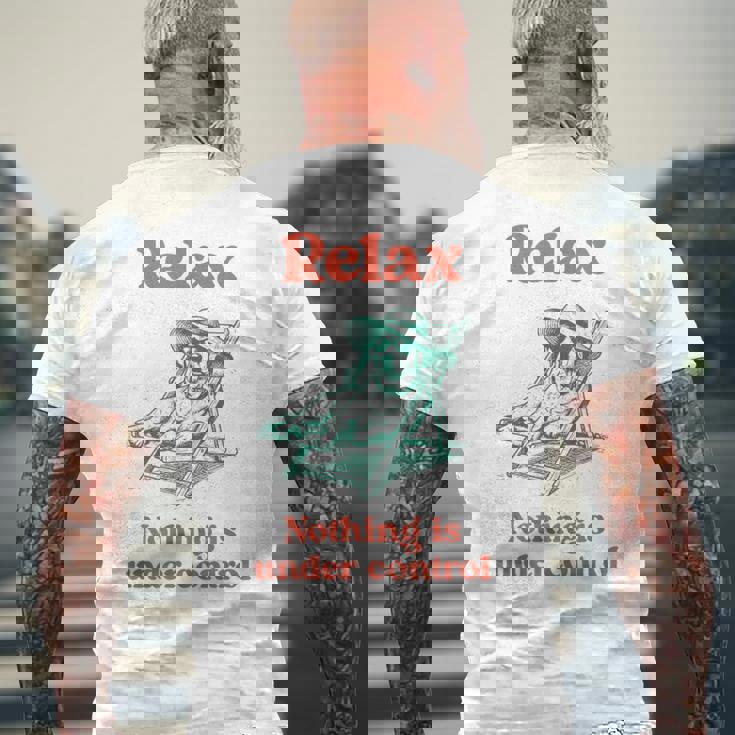 Relax Labrador Dog Owner Graphic メンズTシャツ バックプリント 高齢者への贈り物