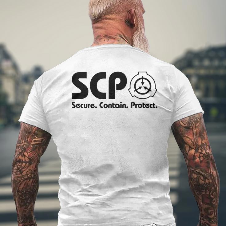 ScpecureContainProtect-Cp Foundation メンズTシャツ バックプリント 高齢者への贈り物