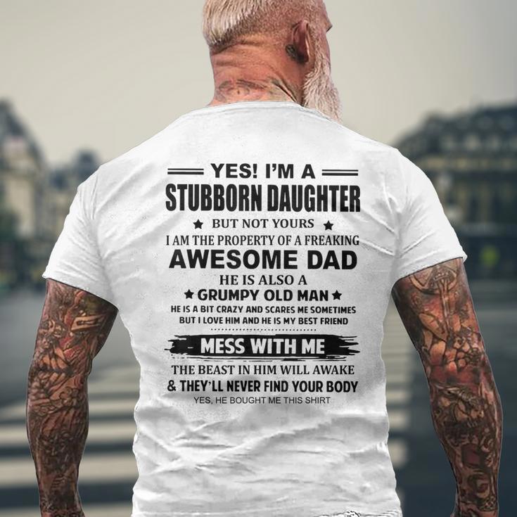Sìono Una Figlia Testarda Ho Un Papà Fantastico T-shirt da uomo con stampa posteriore Regalos para ancianos