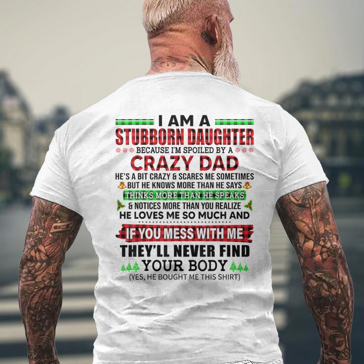 Sono Una Figlia Testarda Perchéonoiziata Da Un Papà Pazzo T-shirt da uomo con stampa posteriore Regalos para ancianos