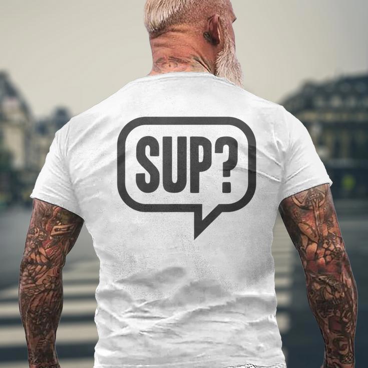 Sup どうしたの？ワザップワサップ What's Up メンズTシャツ バックプリント 高齢者への贈り物
