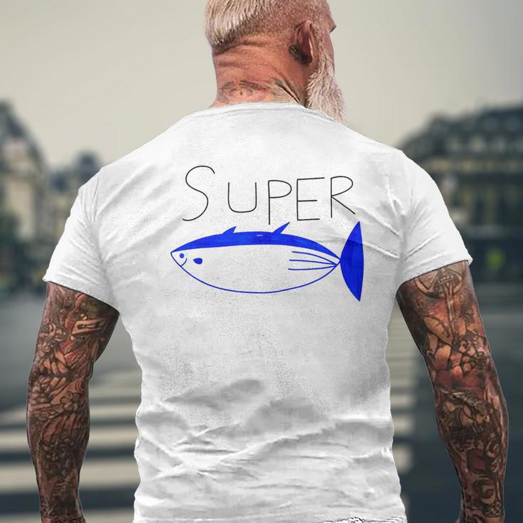 Super Tuna Tuna Fish メンズTシャツ バックプリント 高齢者への贈り物
