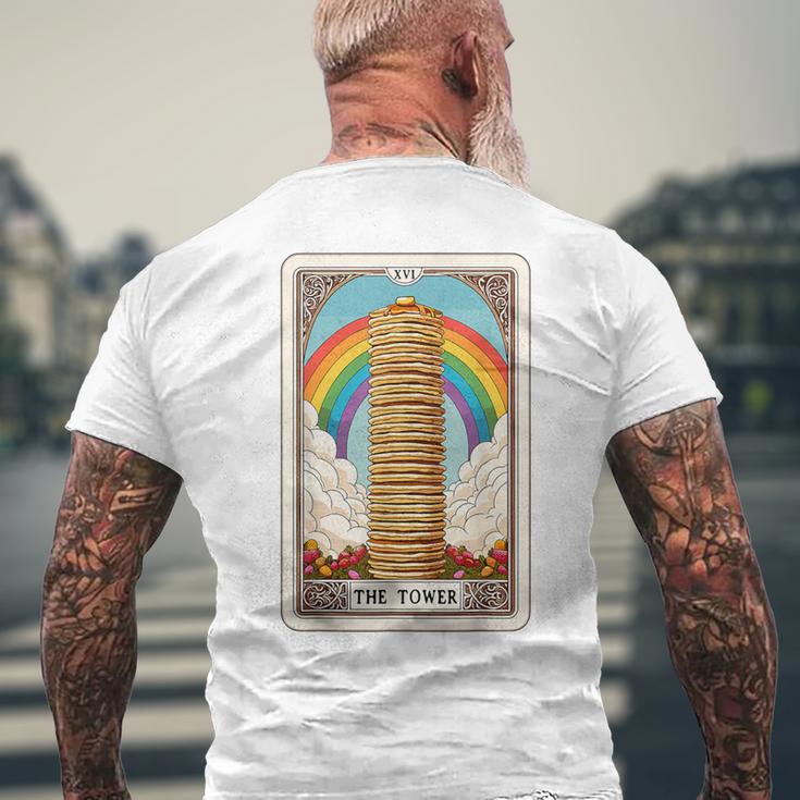 The Tower タロットカード パンケーキタワー 朝食 恋人 パンケーキ メンズTシャツ バックプリント 高齢者への贈り物