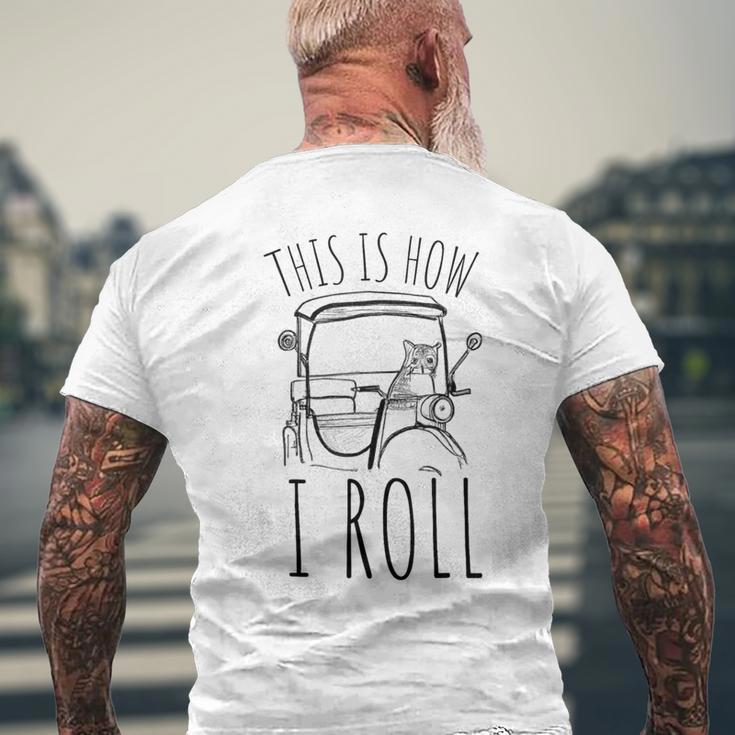 Tuk Tuk Rickshaw イタリアンスクータートランスポーター メンズTシャツ バックプリント 高齢者への贈り物