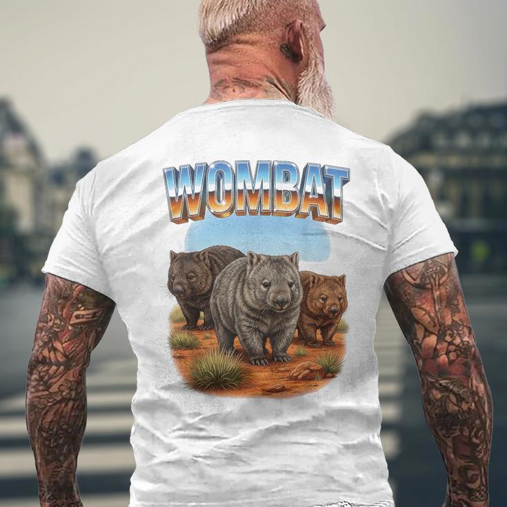 Wombat ヴィンテージ 70年代 90年代 レトロ ウォンバット 動物愛好家 ウォンバット メンズTシャツ バックプリント 高齢者への贈り物