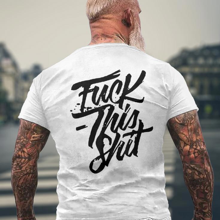 このクソをファック メンズTシャツ バックプリント 高齢者への贈り物