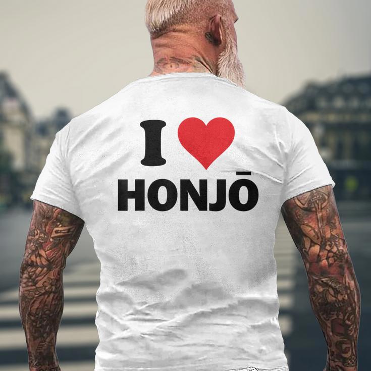 アイハート本庄 日本ラブ 日本土産 メンズTシャツ バックプリント 高齢者への贈り物