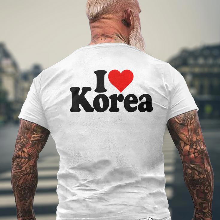 アイラブハートコリア韓国カルチャー メンズTシャツ バックプリント 高齢者への贈り物