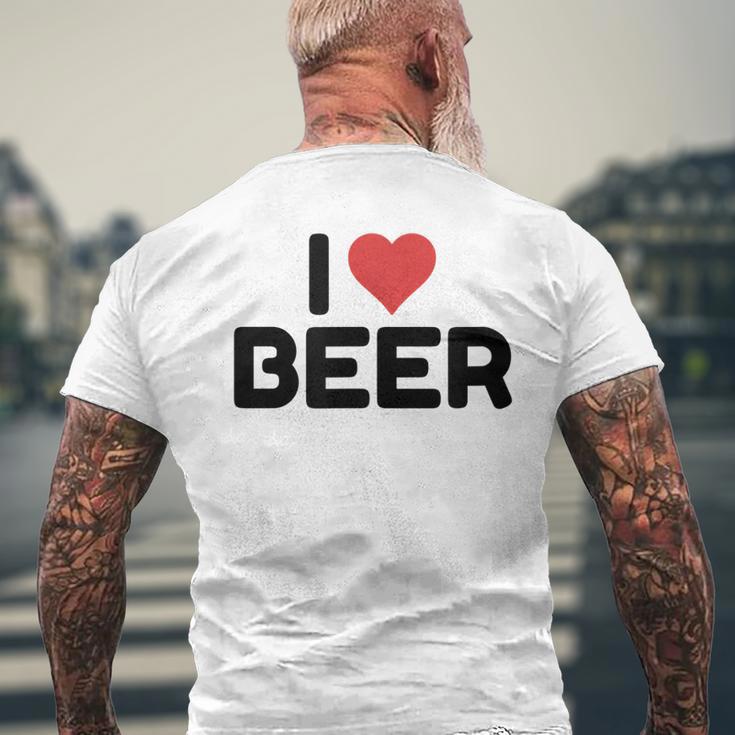 アイラブビール メンズTシャツ バックプリント 高齢者への贈り物