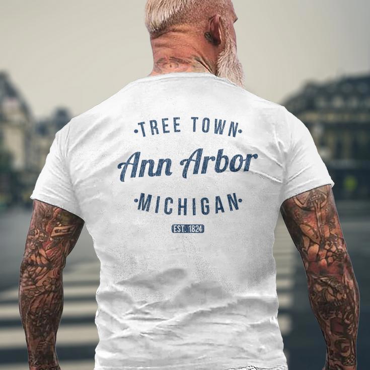 アナーバー ミシガン州 レトロ ヴィンテージ お土産 Mi アナーバー メンズTシャツ バックプリント 高齢者への贈り物