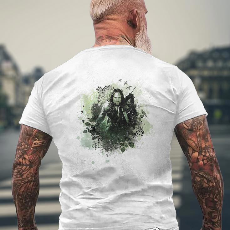 アラゴルン 北のレンジャー ファンタジー戦士の森 Papl3459 メンズTシャツ バックプリント 高齢者への贈り物