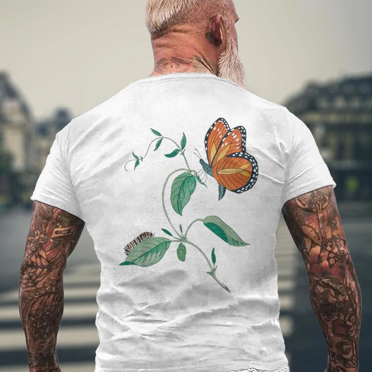 オオカバマダラ変態サイクル メンズTシャツ バックプリント 高齢者への贈り物
