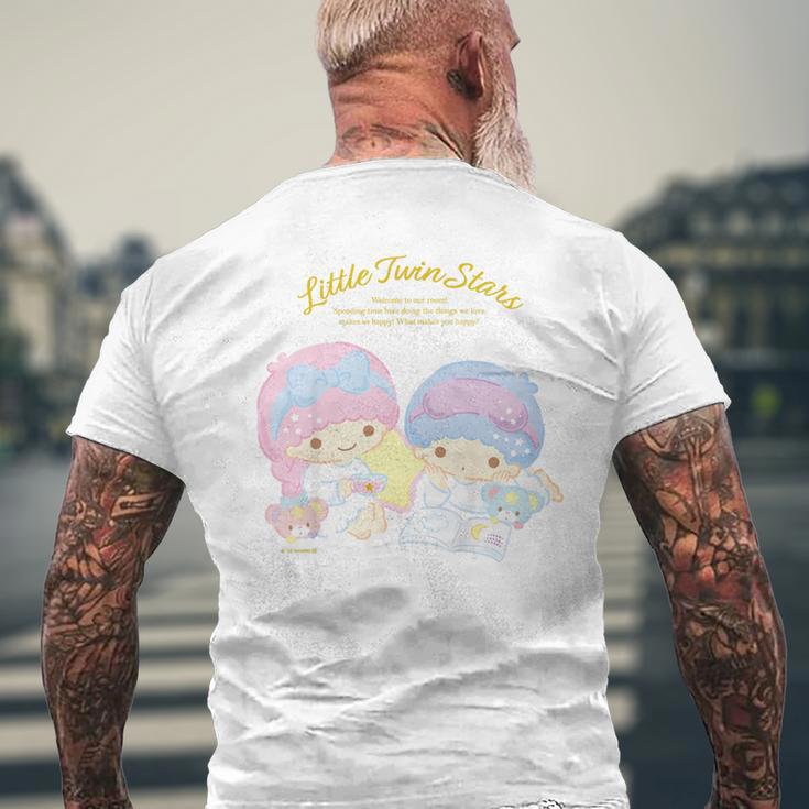 キッズ リトルツインスターズ ハピネスマイルーム メンズTシャツ バックプリント 高齢者への贈り物