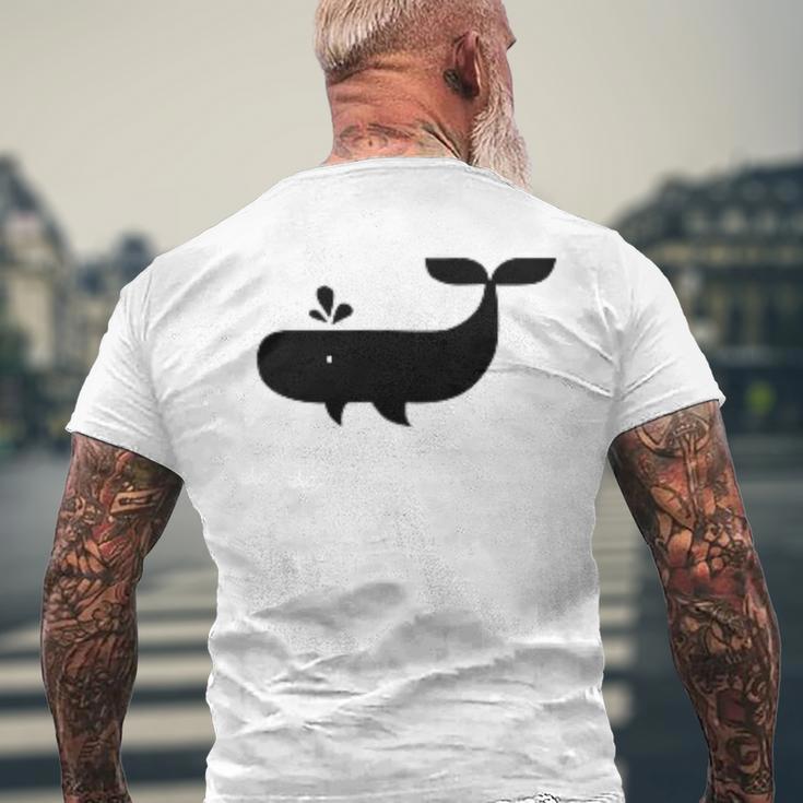 クジラ ブラック レディース メンズ 子供用 メンズTシャツ バックプリント 高齢者への贈り物