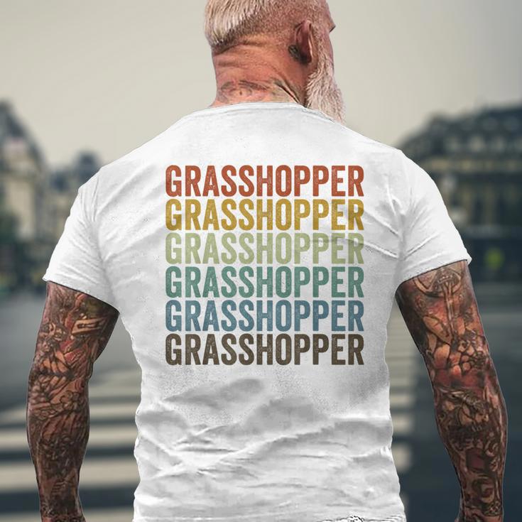 グラスホッパー レトロ メンズTシャツ バックプリント 高齢者への贈り物
