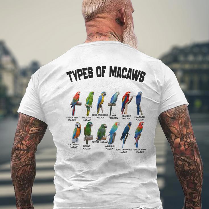 コンゴウインコの種類 面白い品種 コンゴウインコ ヴィンテージ オウム ファミリー メンズTシャツ バックプリント 高齢者への贈り物