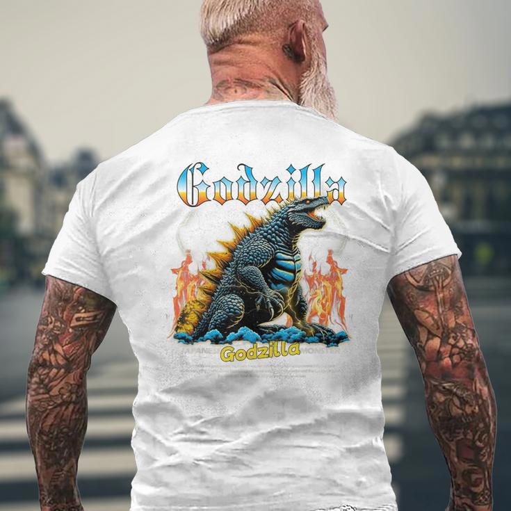 ゴジラ 日本の怪獣 メンズTシャツ バックプリント 高齢者への贈り物