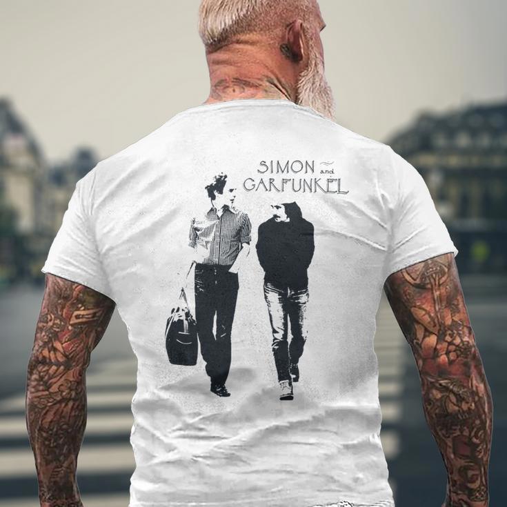 サイモン&ガーファンクル ウォーキング 長袖tシャツ メンズTシャツ バックプリント 高齢者への贈り物