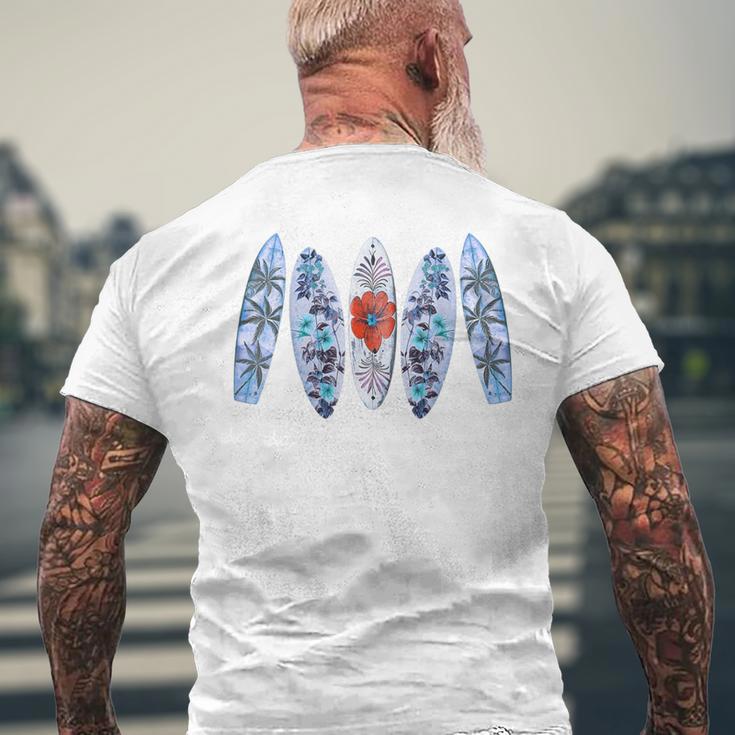 サーフィン サーフボード ヴィンテージ レトロ サーフボーダー ビーチ サーフィン メンズTシャツ バックプリント 高齢者への贈り物