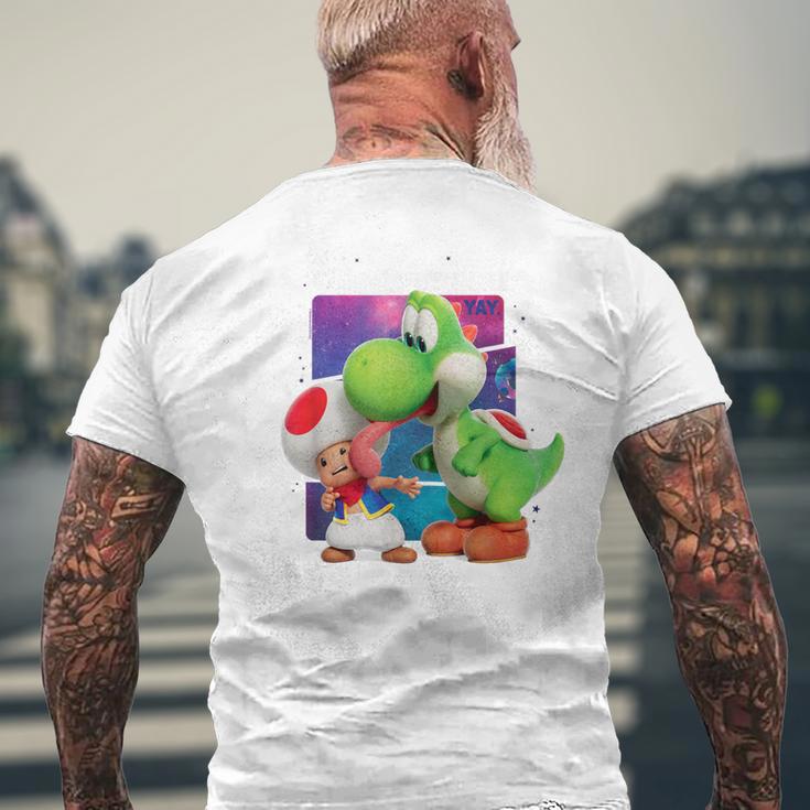 ザ・スーパーマリオギャラクシー・ムービー Toad And Yoshi Galaxy Fun メンズTシャツ バックプリント 高齢者への贈り物