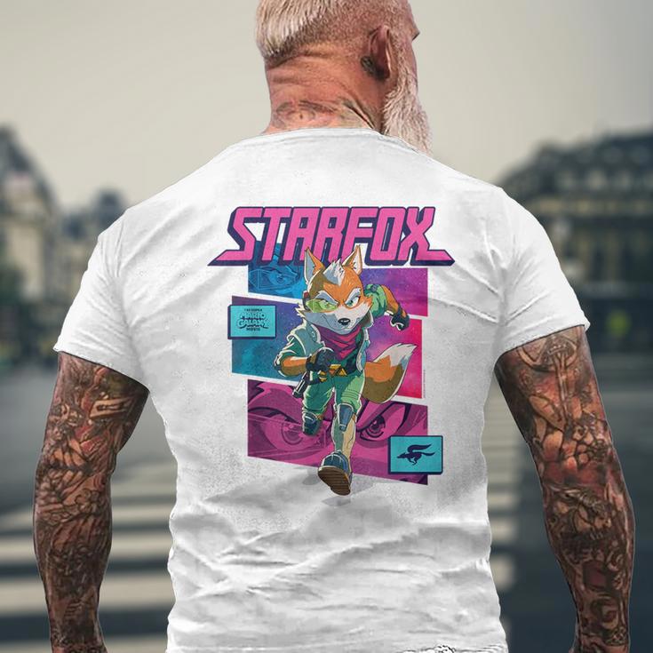 ザ・スーパーマリオギャラクシー・ムービーtarfox Fox Mccloud Action メンズTシャツ バックプリント 高齢者への贈り物