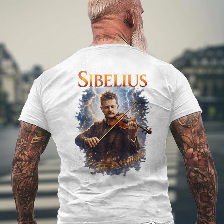ジャン・シベリウス 作曲家 メンズTシャツ バックプリント 高齢者への贈り物
