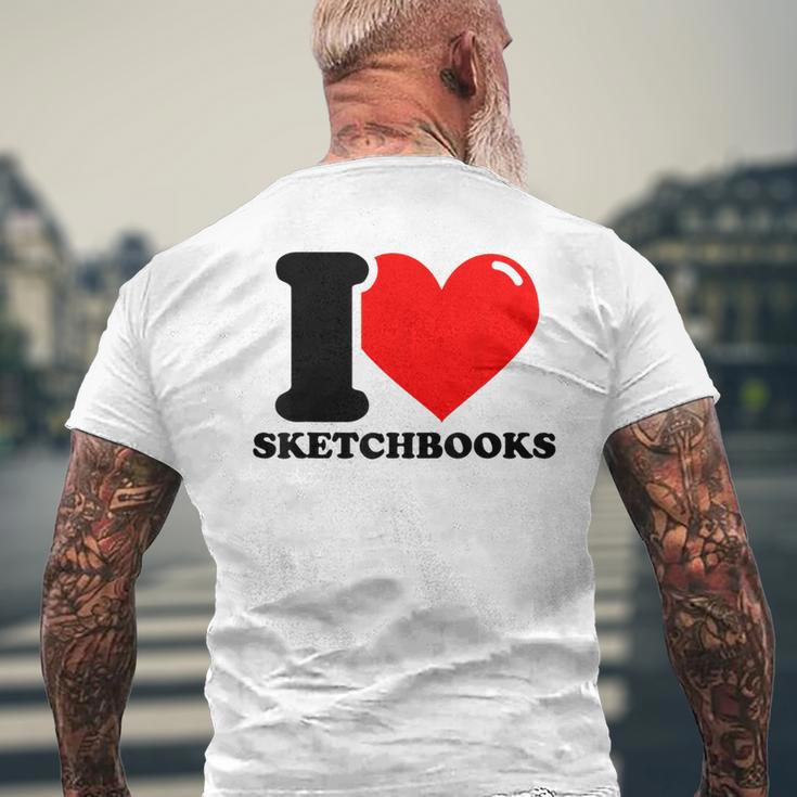 スケッチブックが大好き メンズTシャツ バックプリント 高齢者への贈り物