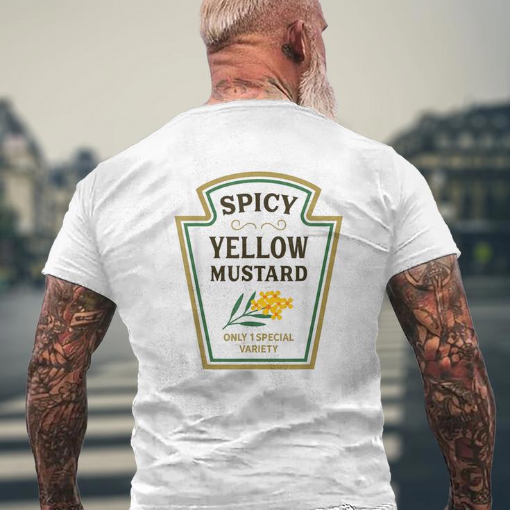 スパイシーイエローマスタードのみ 1 スペシャルバラエティ おもしろマスタード メンズTシャツ バックプリント 高齢者への贈り物