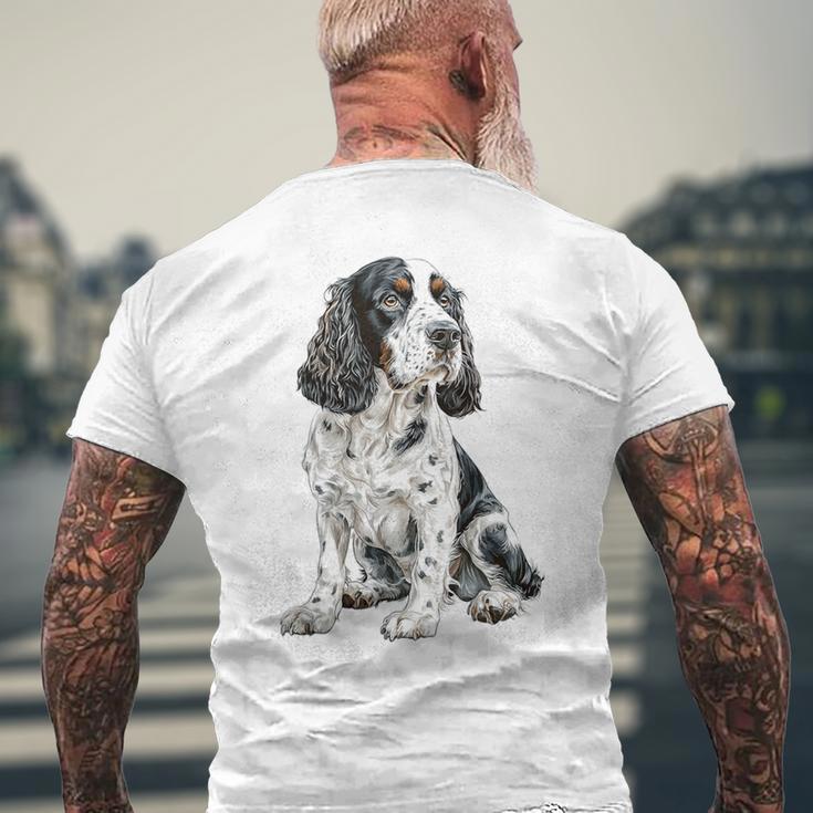 スプリンガー スパニエル 犬 モチーフ ペット 作品 スプリンガー スパニエル メンズTシャツ バックプリント 高齢者への贈り物