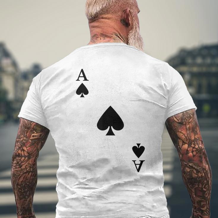 スペード、エース、カーニバル、コスチューム、ポーカー、カードプレイヤー。Poker Card メンズTシャツ バックプリント 高齢者への贈り物