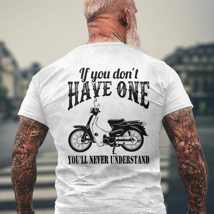 スーパーカブ お持ちでなければ理解できません。 メンズTシャツ バックプリント 高齢者への贈り物