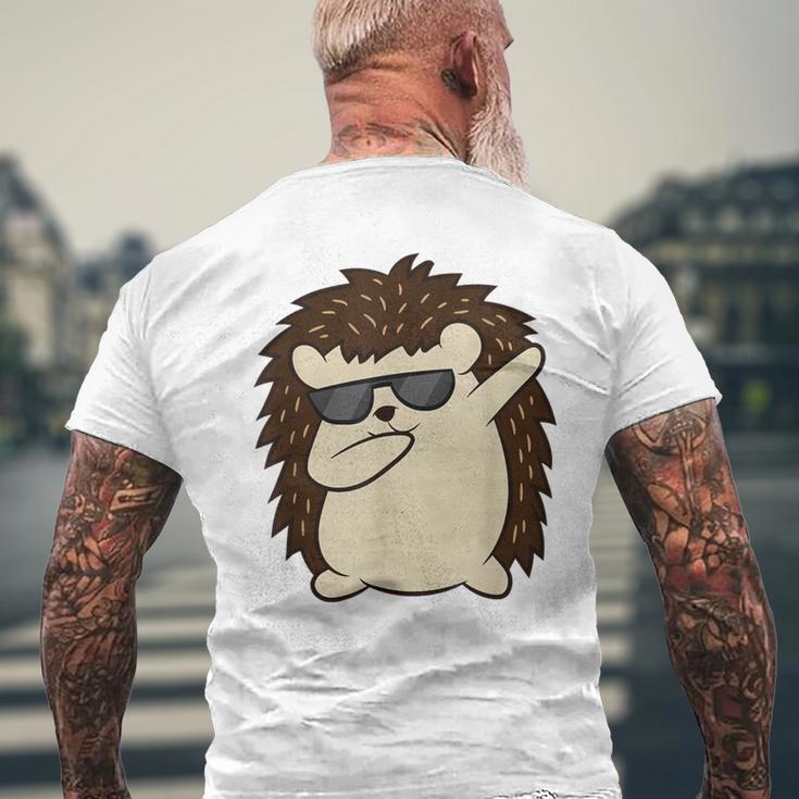 ダビングハリネズミ おもしろハリネズミ メンズTシャツ バックプリント 高齢者への贈り物