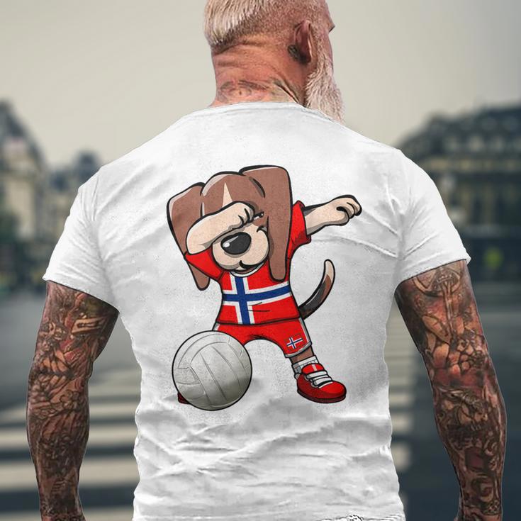 ダビングビーグル犬 ノルウェージャージ ノルウェーバレーボール愛好家 メンズTシャツ バックプリント 高齢者への贈り物