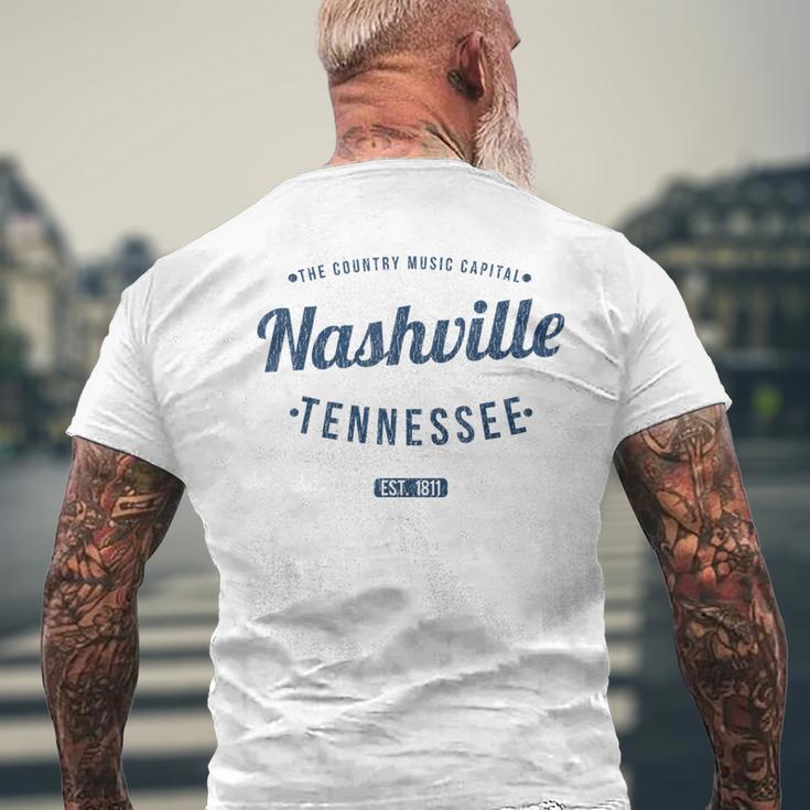 テネシー州ナッシュビル ヴィンテージ 旅行 お土産 ナッシュビル メンズTシャツ バックプリント 高齢者への贈り物