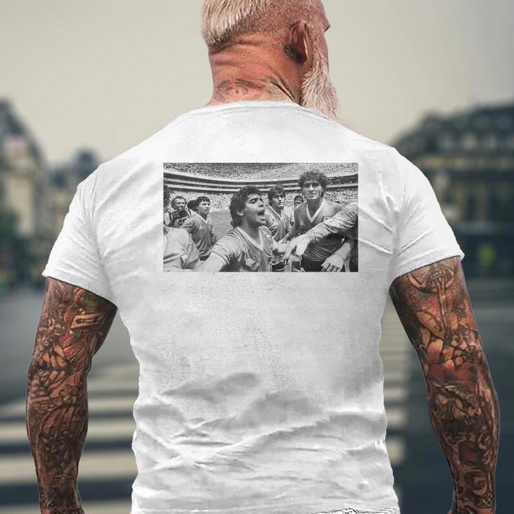ディエゴ・マラドーナ・アルゼンチンが1986年ワールドカップサッカーで優勝 メンズTシャツ バックプリント 高齢者への贈り物