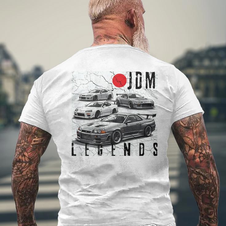バックプリント ディストレス Jdm レジェンド レースカー 日本国旗 ギフト メンズTシャツ バックプリント 高齢者への贈り物