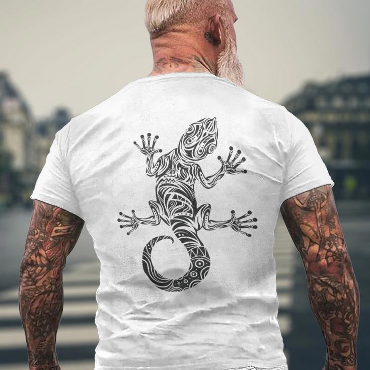 ニュージーランドの部族マオリタトゥーシンボル メンズTシャツ バックプリント 高齢者への贈り物