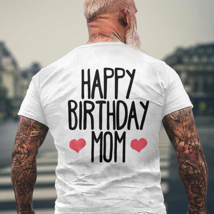 ハッピーバースデーママ誕生日ママ メンズTシャツ バックプリント 高齢者への贈り物