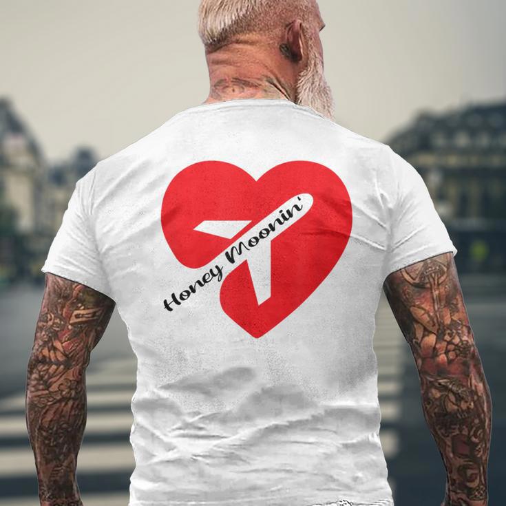 ハネムーンイン カップル向けギフト 休暇 ハネムーンに メンズTシャツ バックプリント 高齢者への贈り物