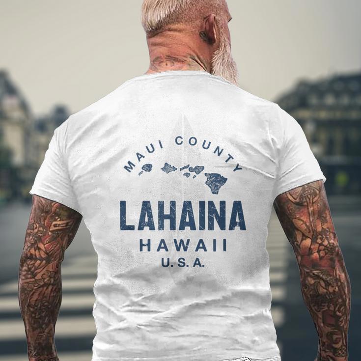 ハワイ ラハイナ マウイ ヴィンテージ ハワイ諸島 サーフ メンズTシャツ バックプリント 高齢者への贈り物