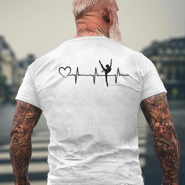 バレリーナ ハートビート ハート バレリーナ バレエ ハートビート メンズTシャツ バックプリント 高齢者への贈り物