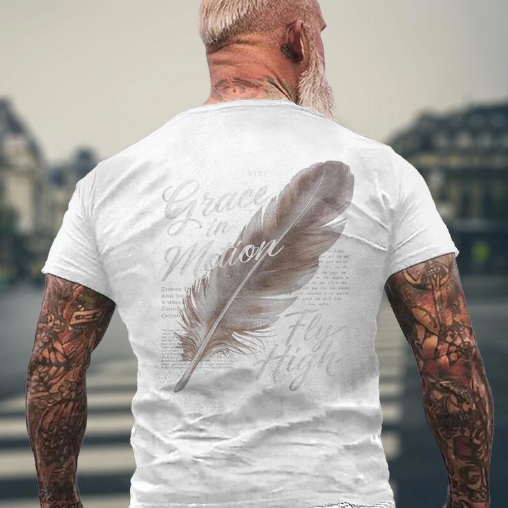 ヒップホップ ヴィンテージ エッジの効いた Y2k バックプリント ストリートウェア フェザー メンズTシャツ バックプリント 高齢者への贈り物