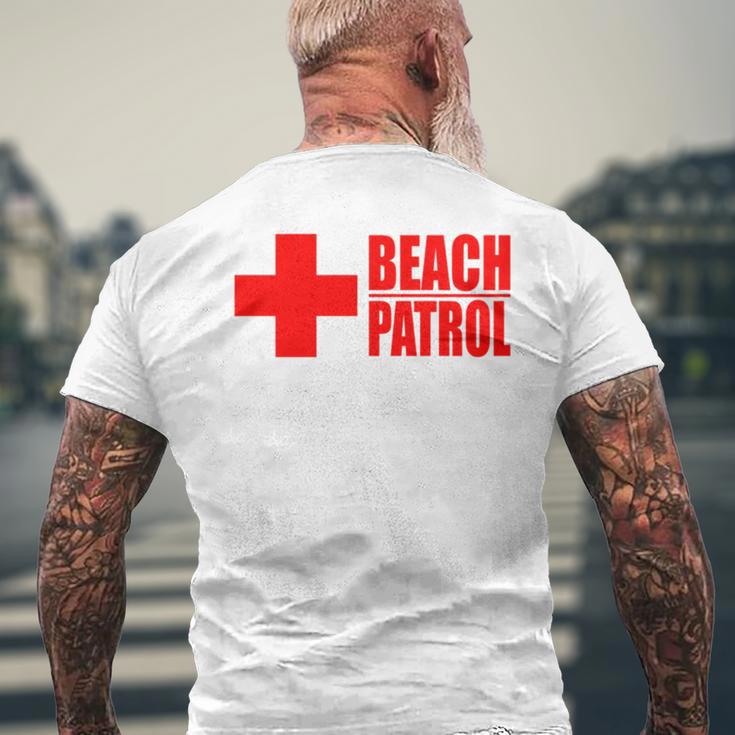 ビーチパトロール ライフガード サーフ レスキュー 長袖tシャツ メンズTシャツ バックプリント 高齢者への贈り物