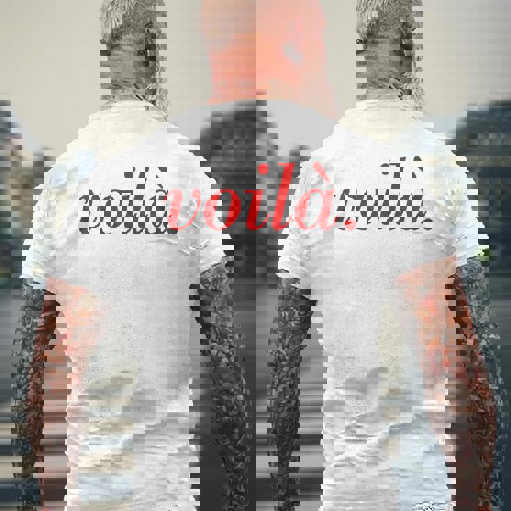 フランス語のことわざoila Paris 休暇 フランス語の引用 メンズTシャツ バックプリント 高齢者への贈り物