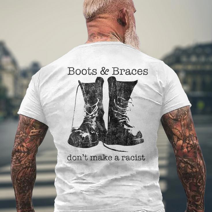 ブーツ&ブレースシャツ 反人種族のスキン スキンヘッド メンズTシャツ バックプリント 高齢者への贈り物