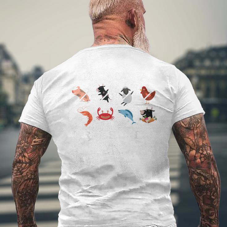 ペスカタリアン旅行 メンズTシャツ バックプリント 高齢者への贈り物