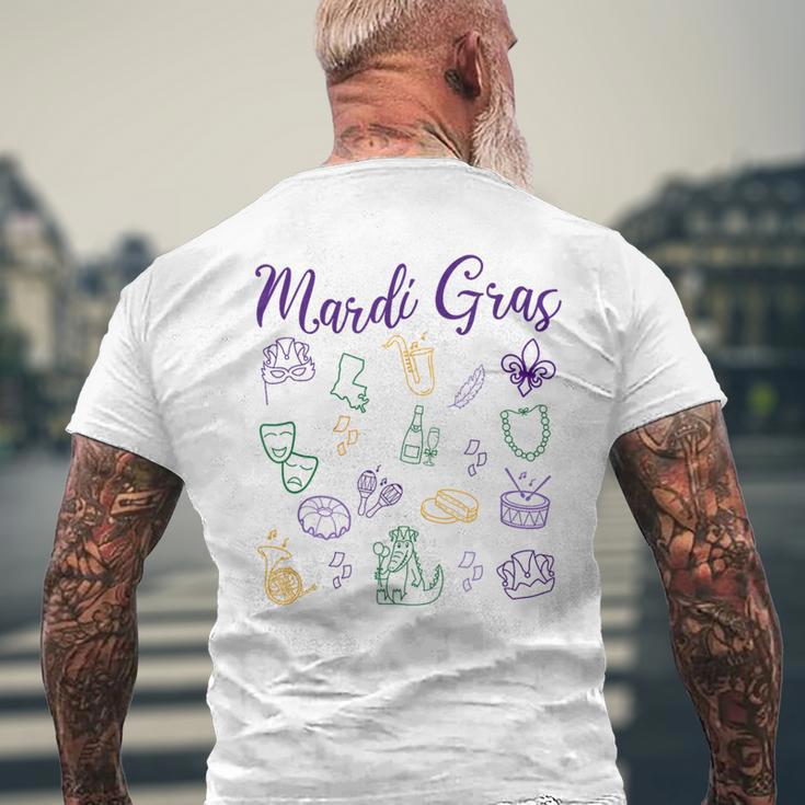 マルディグラ2025、マルディグラクルーズ、ニューオーリンズルイジアナ メンズTシャツ バックプリント 高齢者への贈り物