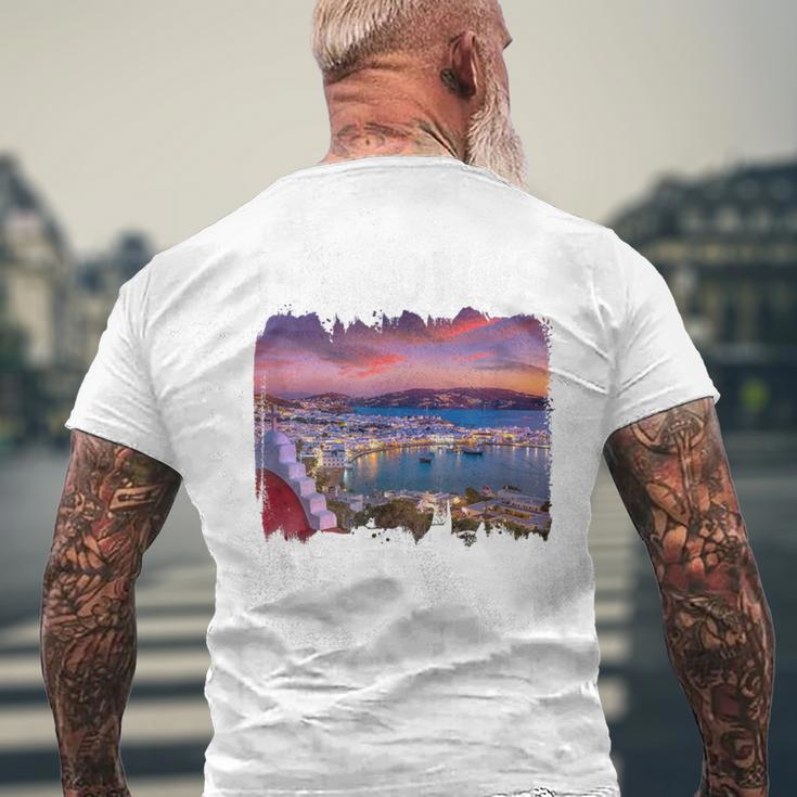 ミコノス島 お土産ミコノス ギリシャミコノス メンズTシャツ バックプリント 高齢者への贈り物